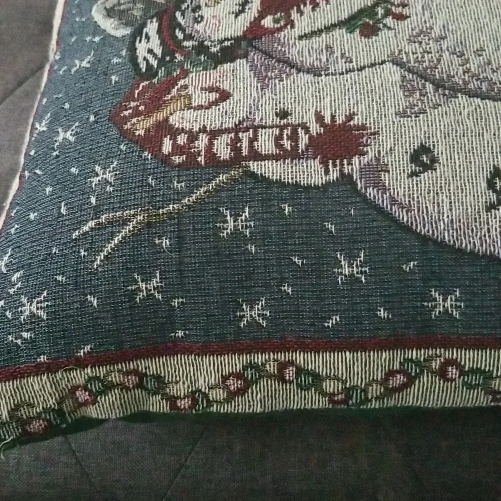 Holiday Snowman Accent Pillow 13